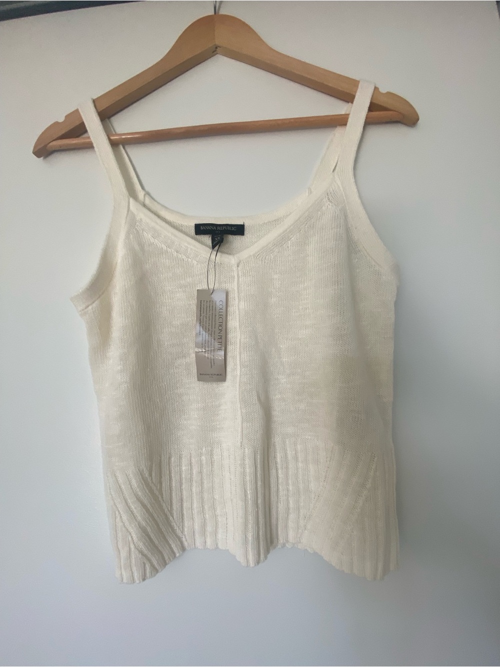 NWT - Banana Republic Cream Knit Tank Top